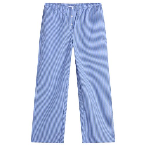 Good American Poplin Lace Trimmed Pull On Pants - Blue/White Stripe - GW.0268
