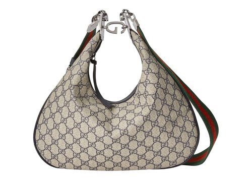 Gucci Attache Medium Shoulder Bag - Beige/Blue