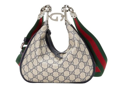 Gucci Attache Small Shoulder Bag - Beige/Blue