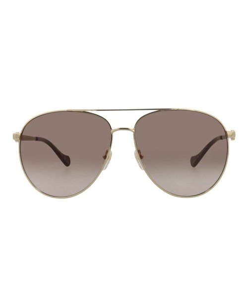 Gucci AviatorFrame Metal Sunglasses - Gold Gold Brown (Gg1088S/30012964/002)