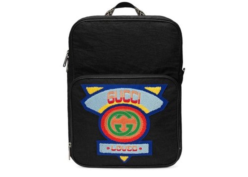 Gucci Backpack 80s Patch Medium - Black