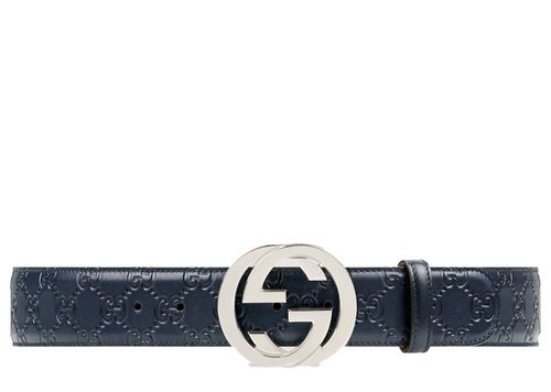 Gucci Belt Signature Leather 1.5W - Blue
