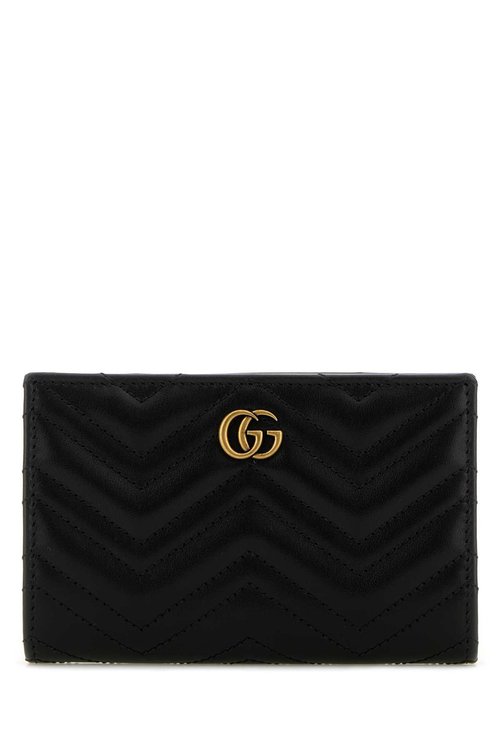 Gucci Black Leather Gg Marmont Wallet - 781583-DTDHT-1000