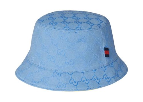 Gucci Canvas Bucket Hat - Blue - 790152-3HA0T-8575