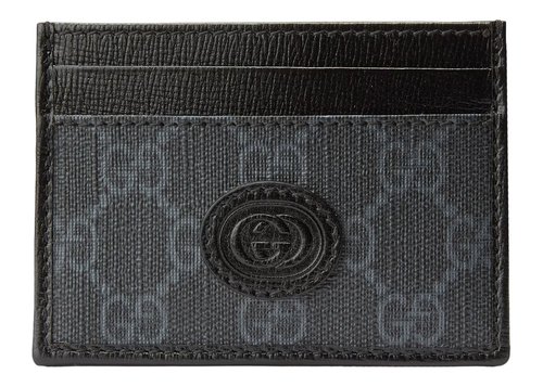 Gucci Card Case with Interlocking G - Black