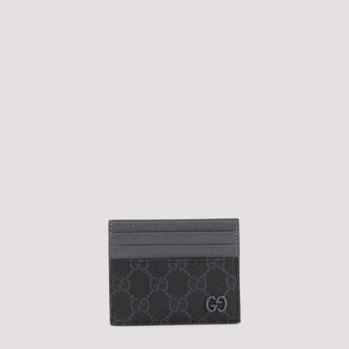 Gucci Gg Supreme Fabric Card Holder - Black - 795230-FACQC-1048