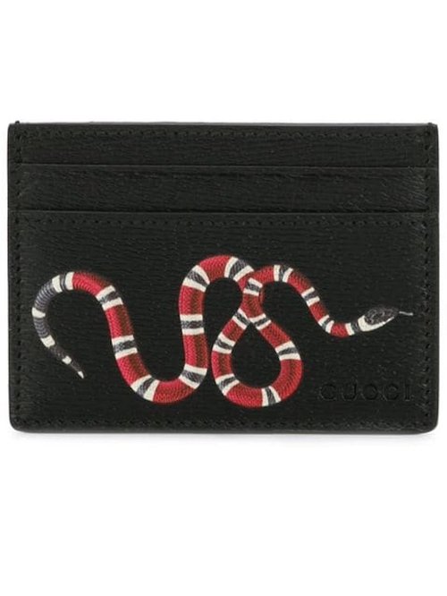 Gucci Card Holder Kingsnake - Black