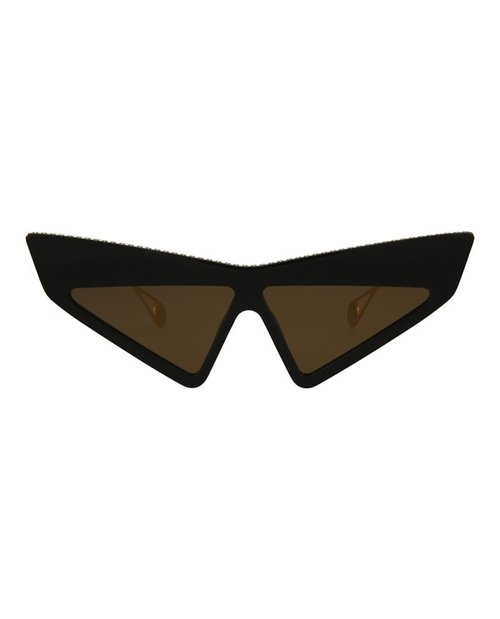 Gucci Cat EyeFrame Acetate Sunglasses - Black Gold Brown (Gg0430S/30006314/002)