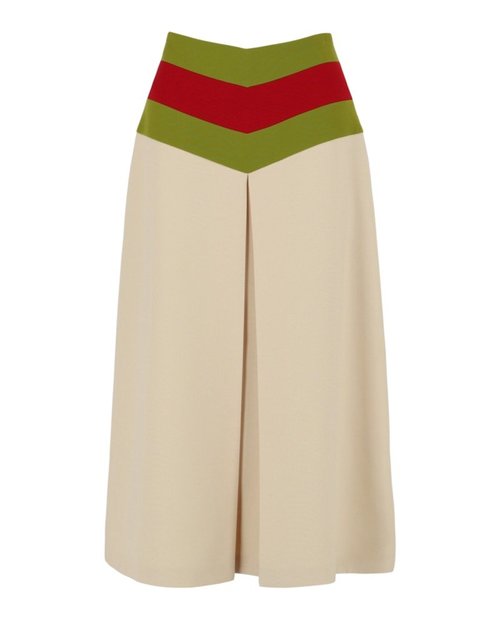 Gucci Chevron Vintage Web Stripe Skirt - White - 669707-ZAD88-9783