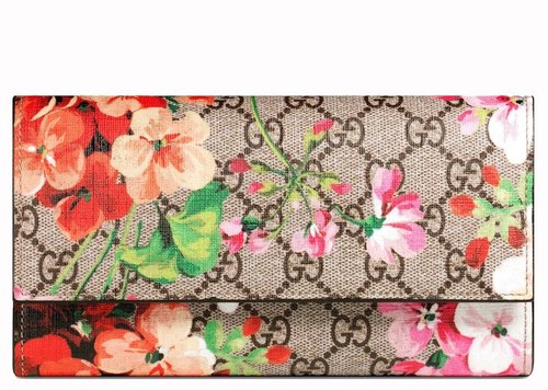 Gucci Continental Wallet GG Blooms Beige/Pink - Multicolor