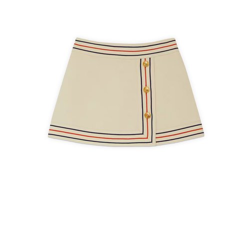 Gucci Cotton Linen Wrap Skirt - Ivory - 744821ZAHEY