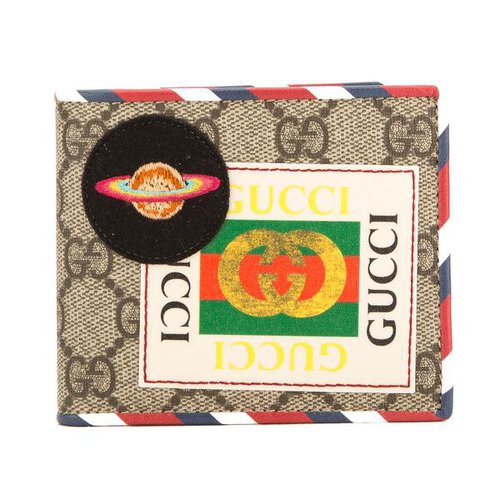 Gucci Courrier Wallet Monogram GG Supreme UFO Embroidered - Brown