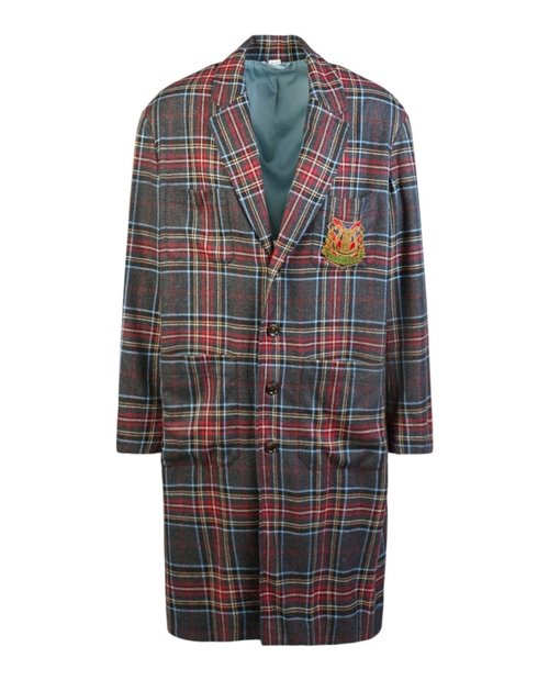 Gucci Crest Coat | Multi-Color | Size 50 - Dark Grey - 575312-ZACB7-1107