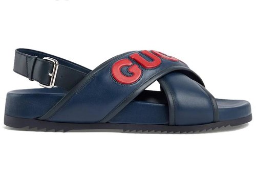 Gucci Crossover Sandal | Size 6 - Blue/Red - 742024-AABYS-4058