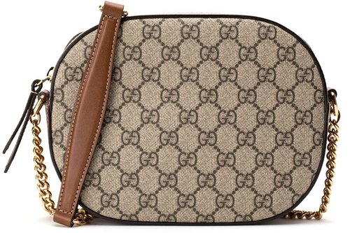 Gucci Crossbody Chain Bag GG Supreme Mini Brown - Multicolor