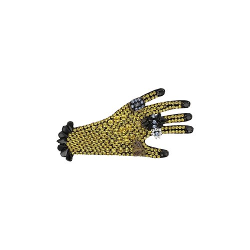Gucci Crystal Embellished Hand Brooch - 460810-I9046-8517