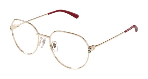 Gucci Demo Oval Ladies Eyeglasses GG1675OK 003 55 - Gold Tone - GG1675-OK 00-3 55