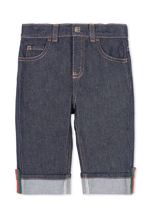 Gucci Denim Jeans For Babykids With Web Detail - 830721-XDDCE-4759