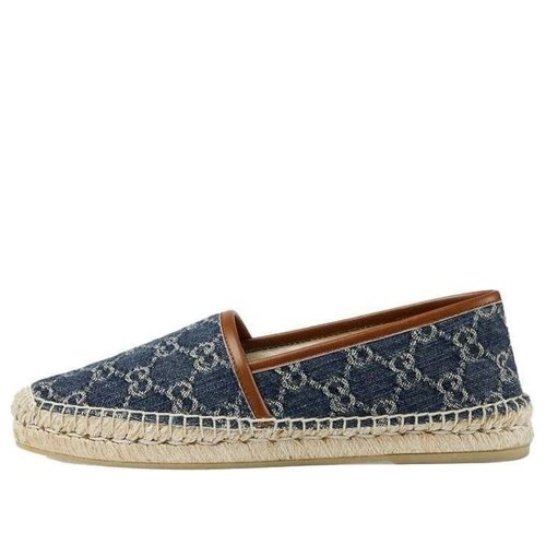 Gucci Denim Series Breathable Wear-Resistant Double g Jacquard Flat Blue - 580877-2KQ50-4462