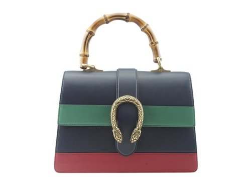 Gucci Dionysus Bamboo Top Handle Medium - Navy Blue