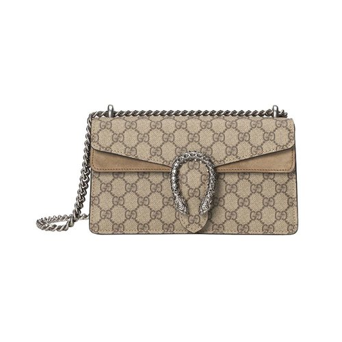 Gucci Dionysus Shoulder Bag Small GG Supreme Canvas - Beige/Ebony
