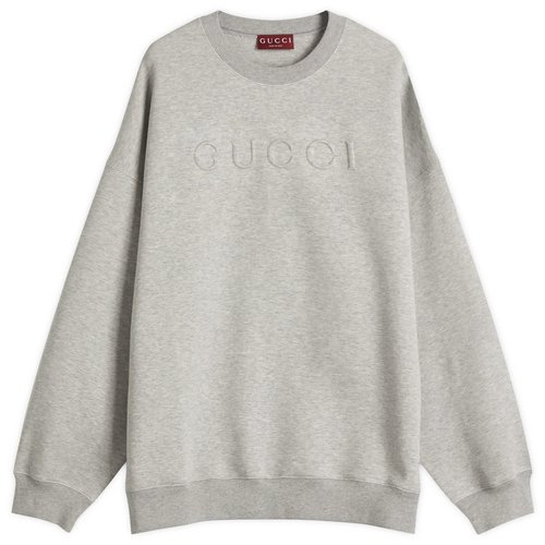 Gucci Embossed Logo Sweatshirt - Grey Melange/Mix - 817263-XJG2E-1056