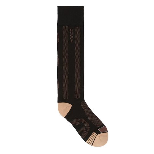 Gucci Equestrian Socks - Black/Beige - 675854-3GA10-1079