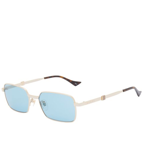 Gucci Rectangular Sunglasses - Gold-Gold-Blue - GG1495S-003