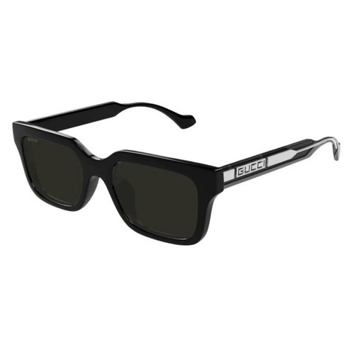 Gucci Eyewear Square Logo Lens Sunglasses - 001-Black-Crystal-Grey - GG1732-SK 00-1 55