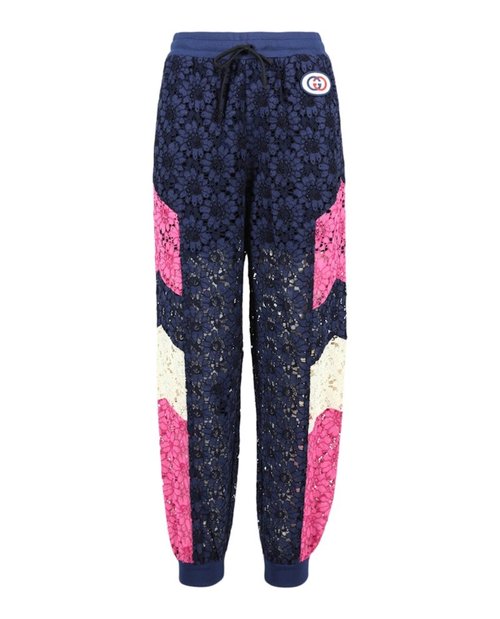 Gucci Floral Lace Track Pants - Ink - 573979-XJA74-4795