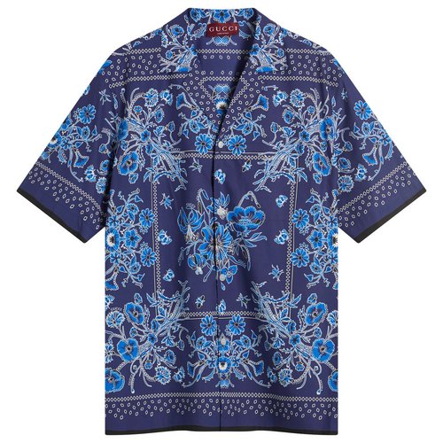 Gucci Flower Bandana Print Shirt - Blue - 794907-Z7ARC-4023