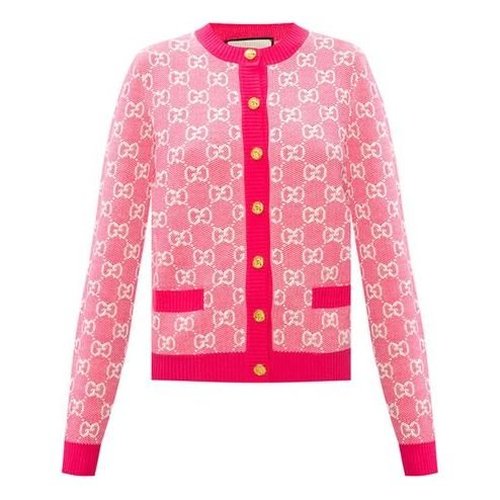 Gucci Full Cotton Wool Cardigan For - Pink - 629452-XKBHQ-5016