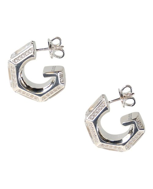 Gucci G Cube Earrings - Silver
