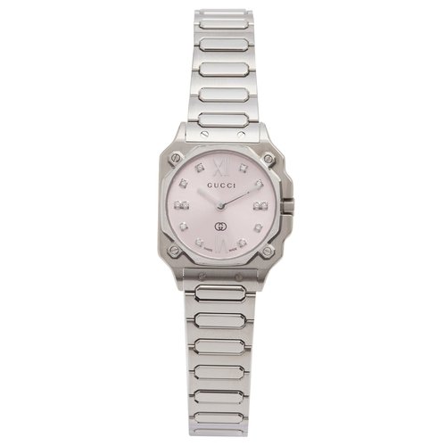 Gucci G-Flat 24mm Watch - Silver/Pink - YA166501