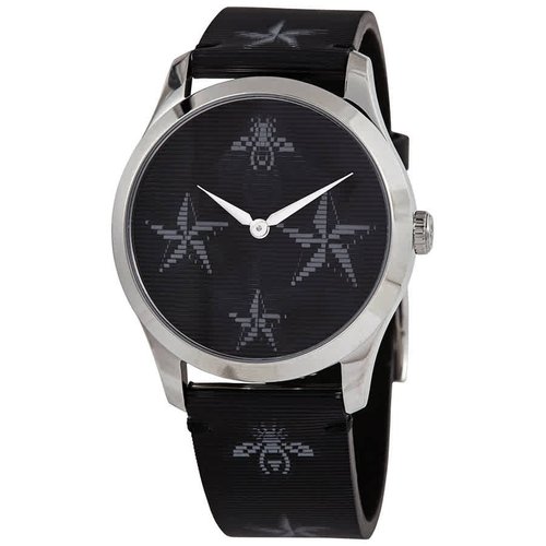Gucci G-Timeless Quartz Dial Ladies Watch YA1264105 - Black/Silver Tone - YA1264105 DIAMETER-DIMENSION