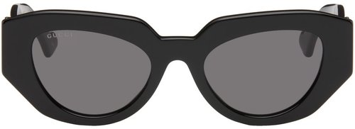 Gucci Geometric Sunglasses - Black-Black-Grey - GG1421S-001