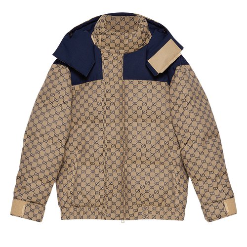 Gucci GG Canvas Goose Down Jacket - Blue - 715535-Z8A52-9120