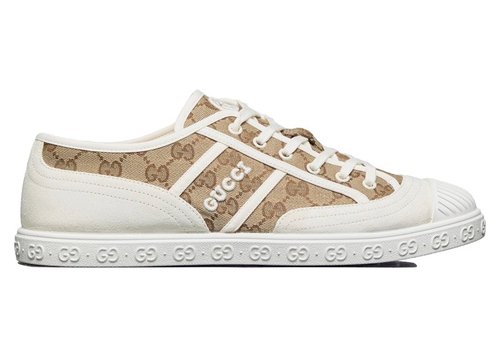 Gucci GG Canvas Trainer - Beige/Ebony - 759055-FAC19-9756