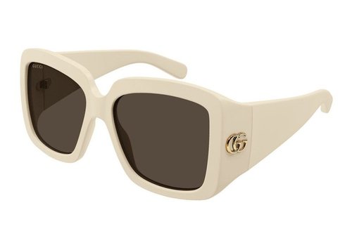 Gucci GG Corner Sunglasses - Ivory/Brown (Gg1402Sa/004)