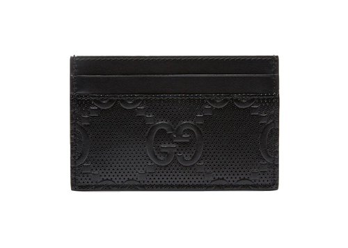 Gucci GG Embossed Card Case - Black