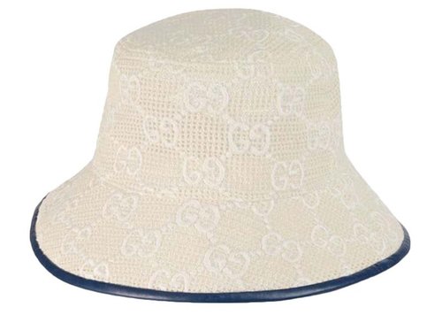 Gucci GG Embroidered Bucket Hat - White - 748479-3HATI-9068