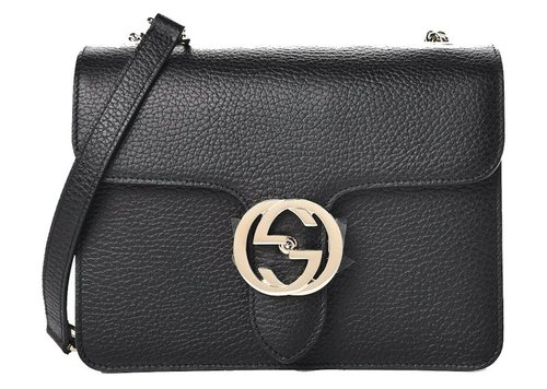 Gucci GG Interlocking Crossbody Bag - Black