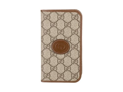 Gucci GG iPhone 15 Case Wallet - Brown