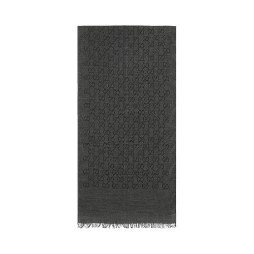 Gucci GG Jacquard Pattern Knit Scarf - 165904-3G646-1100