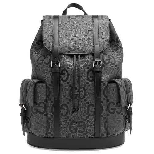 Gucci GG Jumbo Leather Backpack - Black - 625770-AAECC-1045