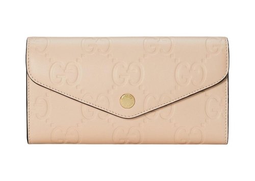 Gucci GG Leather Wallet - Light Beige