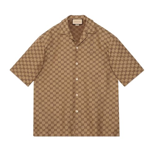Gucci GG Linen Shirt - Beige/Ebony - 742707-ZAM7G-2580