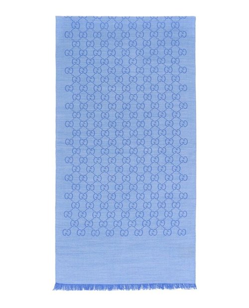 Gucci GG Logo Scarf - Nile Sky Blue - 165904-3G646-4769