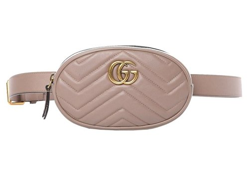 Gucci GG Marmont Belt Bag Matelasse Leather - Taupe/Rose