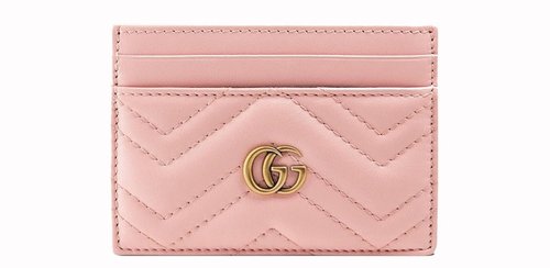 Gucci GG Marmont Card Case Matelasse - Light Pink